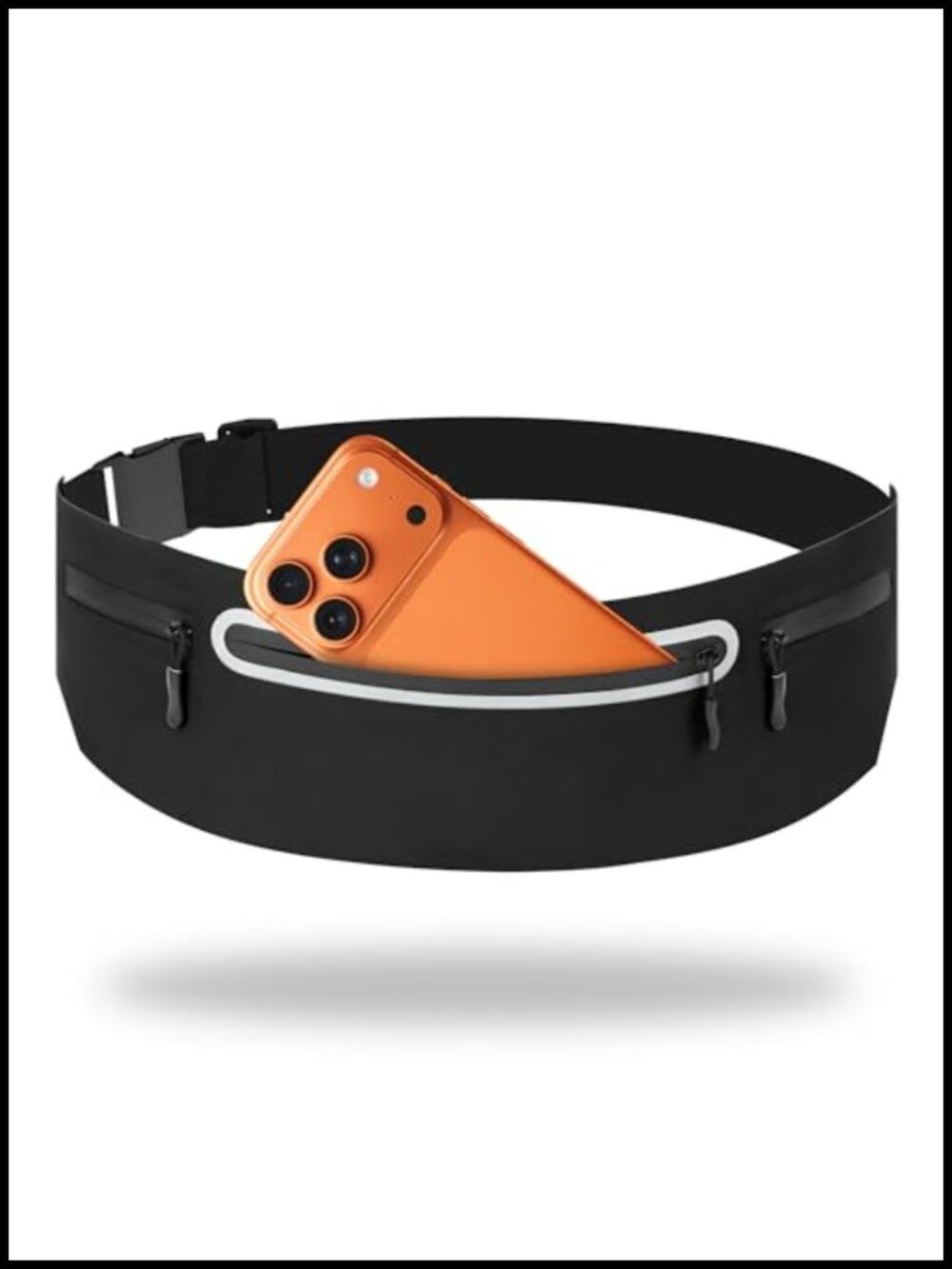 Ultra-Thin Lycra Running Belt Waist Pack with Pockets Reflective Adjustable